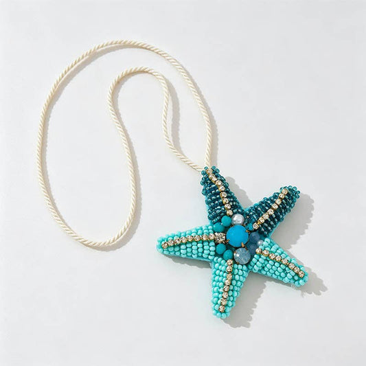 Beaded Starfish Bag Charm
