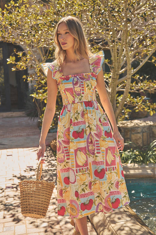 Urbina Whimsical Midi Dress