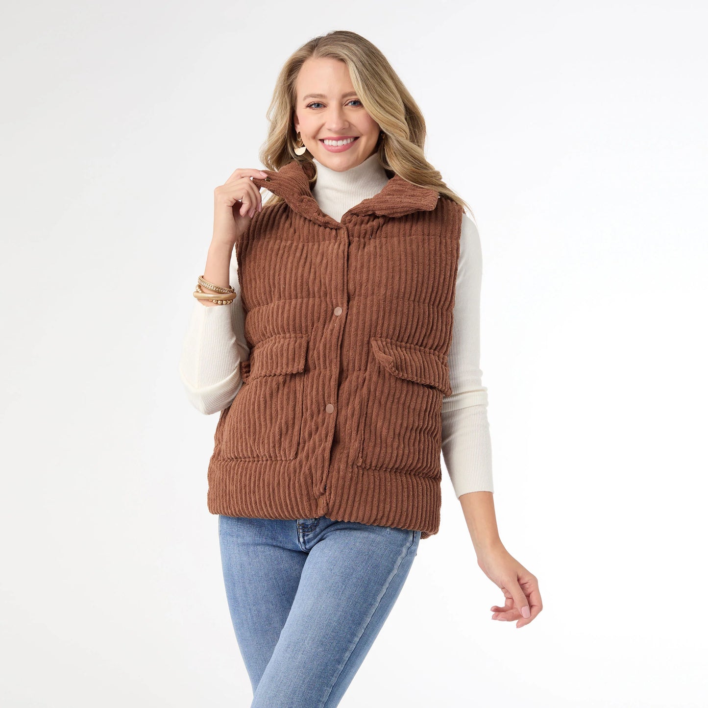 Luxe Corduroy Down Vest