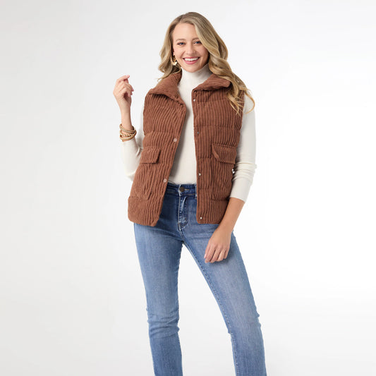 Luxe Corduroy Down Vest
