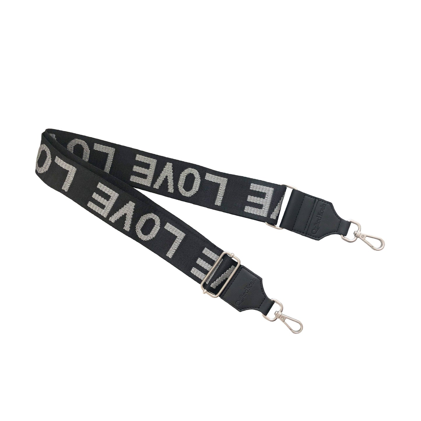 Love Crossbody Strap - Black And Silver