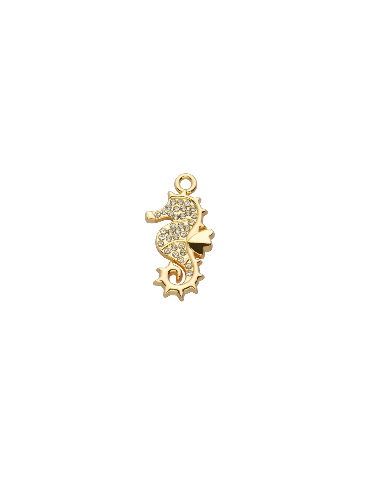 Gold Embellished Seahorse Charm