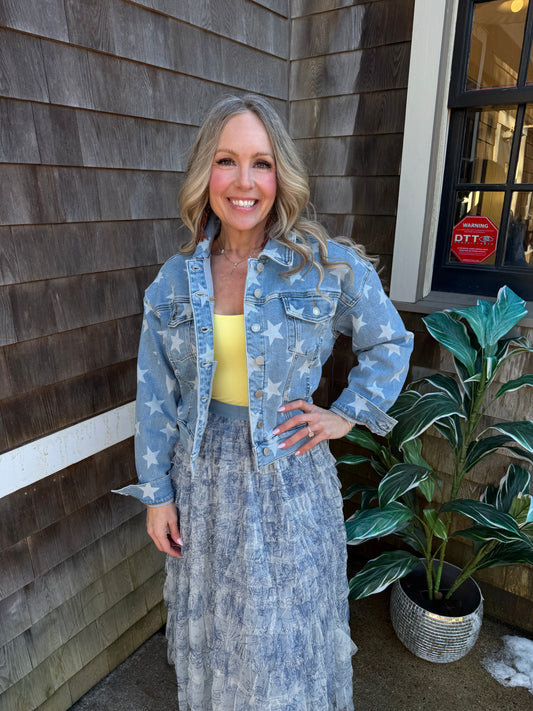 Judy Blue: Nancy Star Denim Jacket