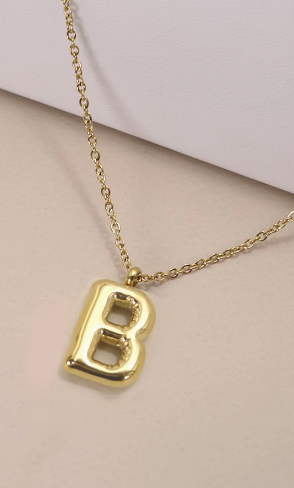 Bubble Initial Necklace