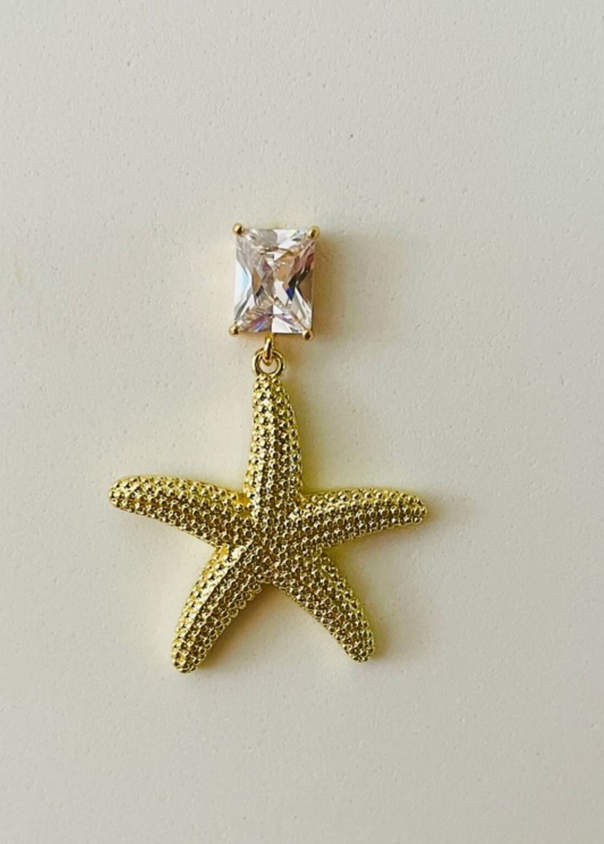 Crystal Starfish Earring