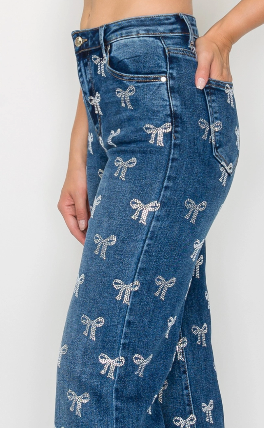 Glitter Knot Jeans