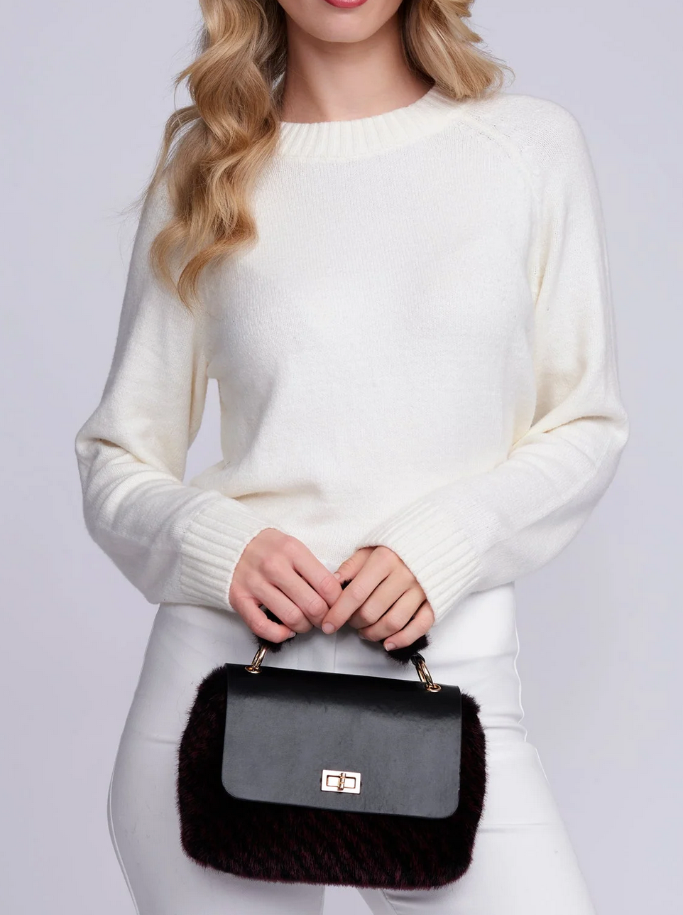 Donatella Faux Fur Bag