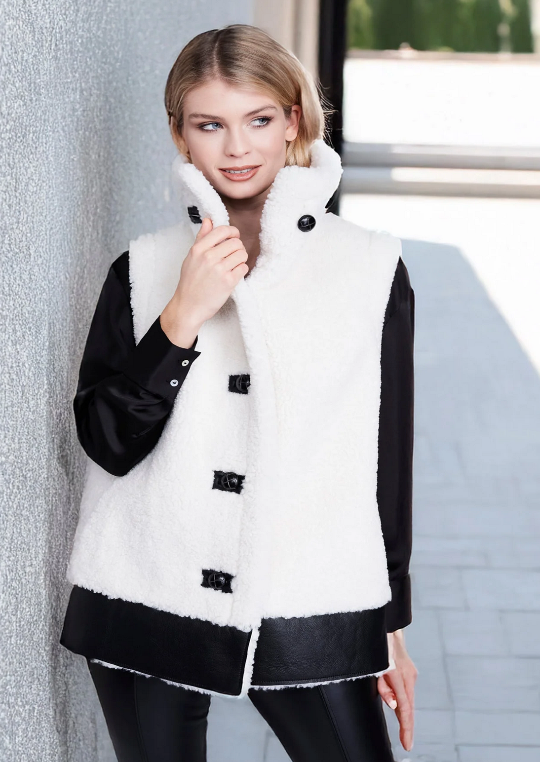 Cosette Winter White Statement Gilet