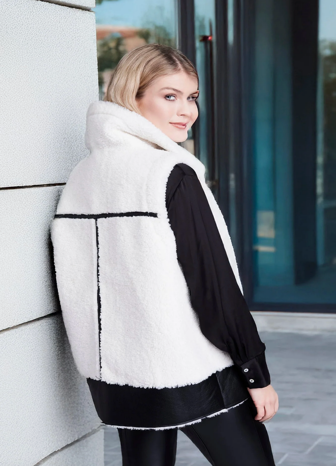 Cosette Winter White Statement Gilet