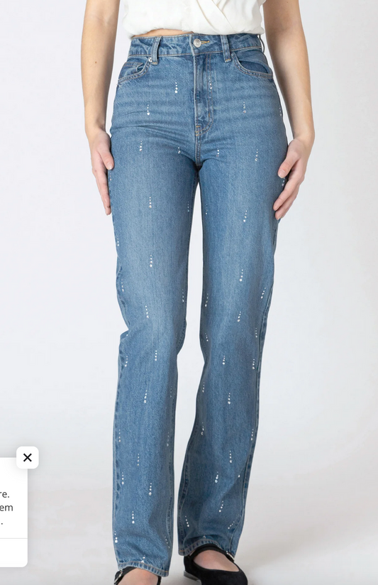 Blue Rhinestone Dream Denim