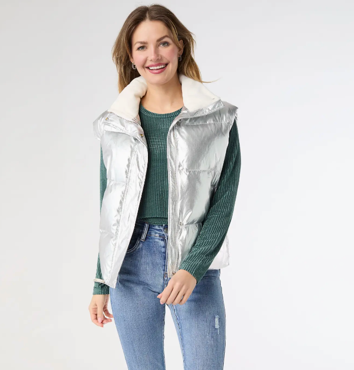 Glinda Metallic Down Vest