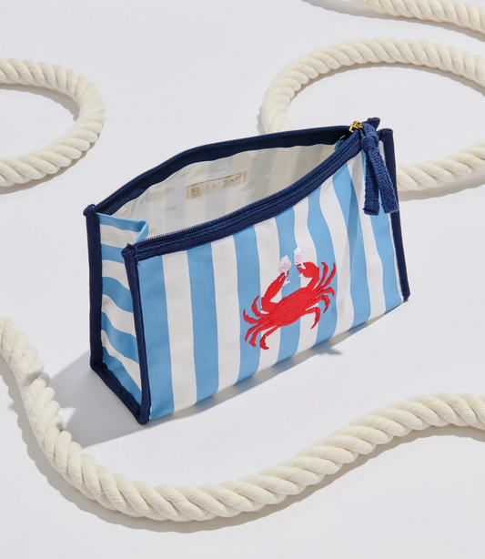 Crab & Rosé Zip Pouch
