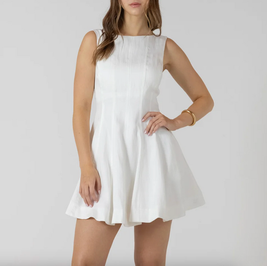Fit & Flare Panelled Mini Dress