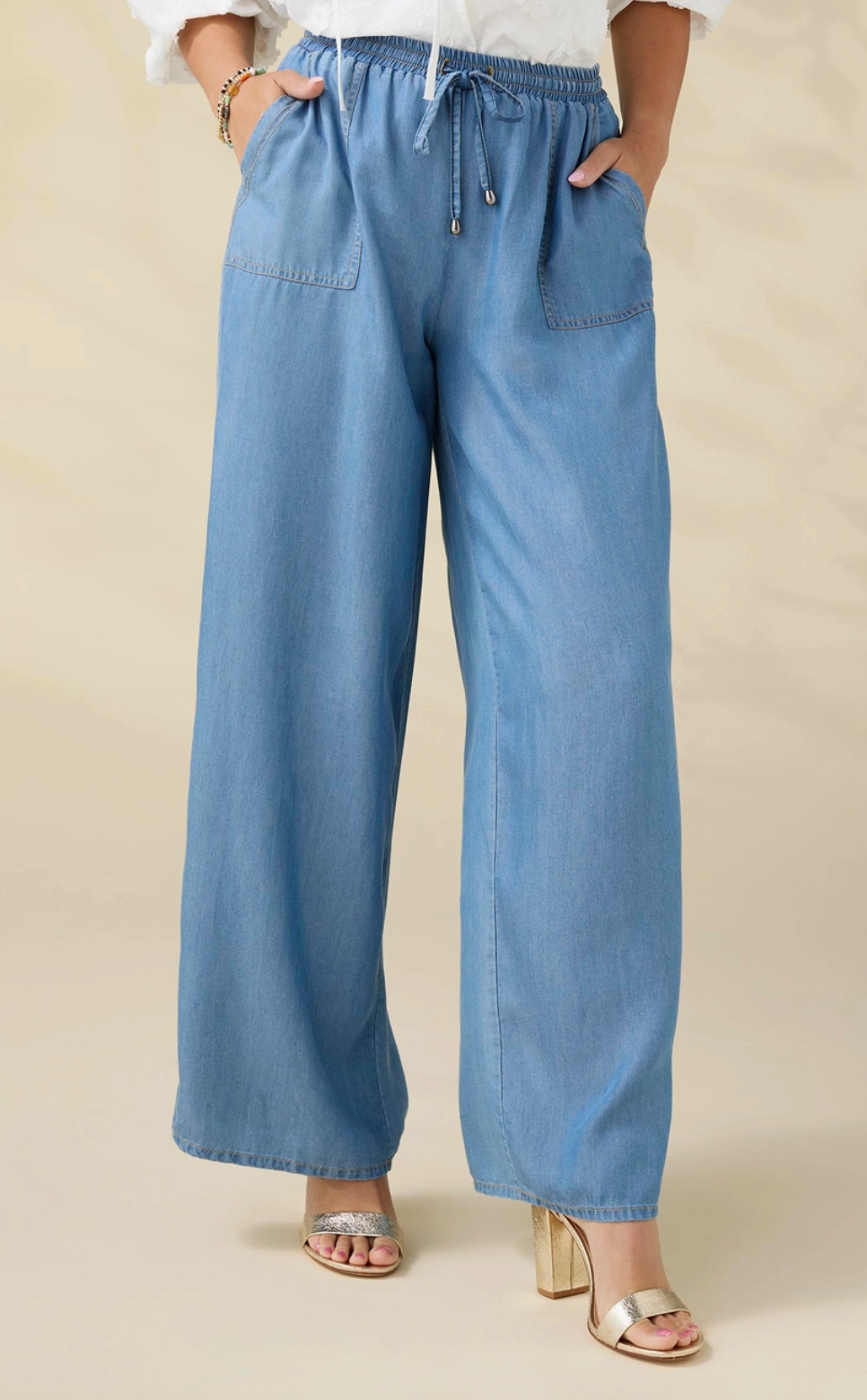 Khloe Chambray Pant with Pockets