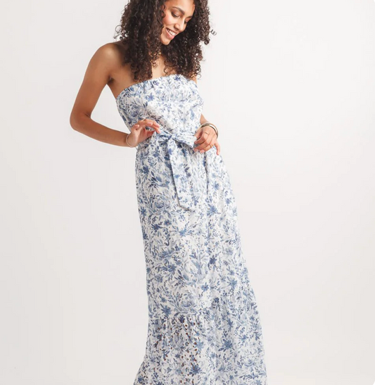 Dreamy Eyelet Floral Maxi