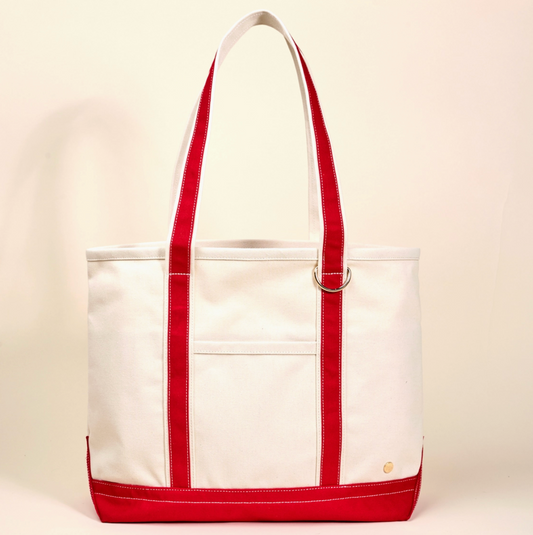 The Signature Canvas Tote Bag–Red