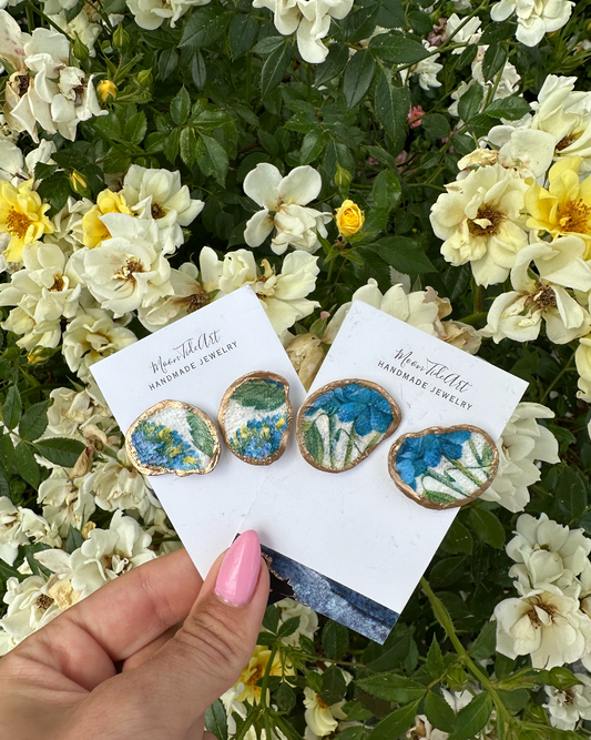 Hydrangea Oyster Treasure Earrings