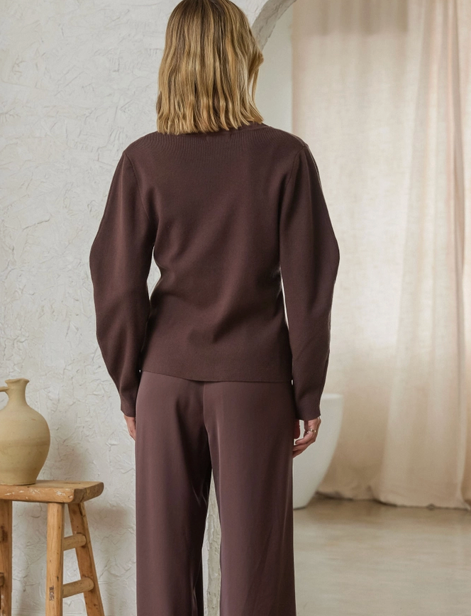 The Fifth Avenue Cardigan: Brown: Pre Order