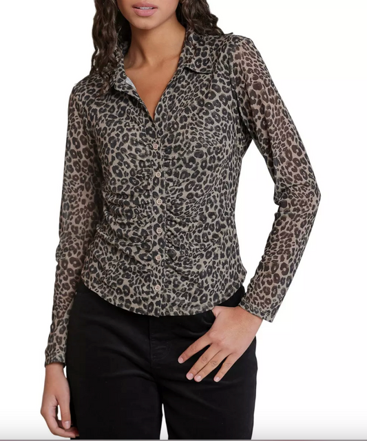 The Margot Mesh Button-Up