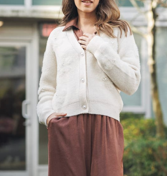 The Pearl Petal Cardigan