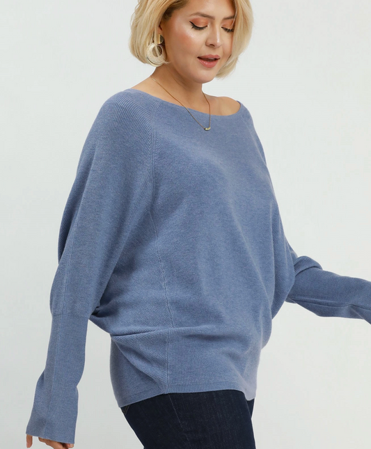 Dolman Dream Sweater: Blue