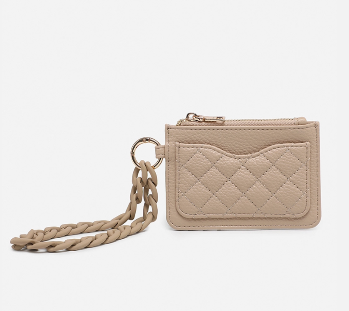 Rhodes Quilted Wallet w/ Chain Bangle