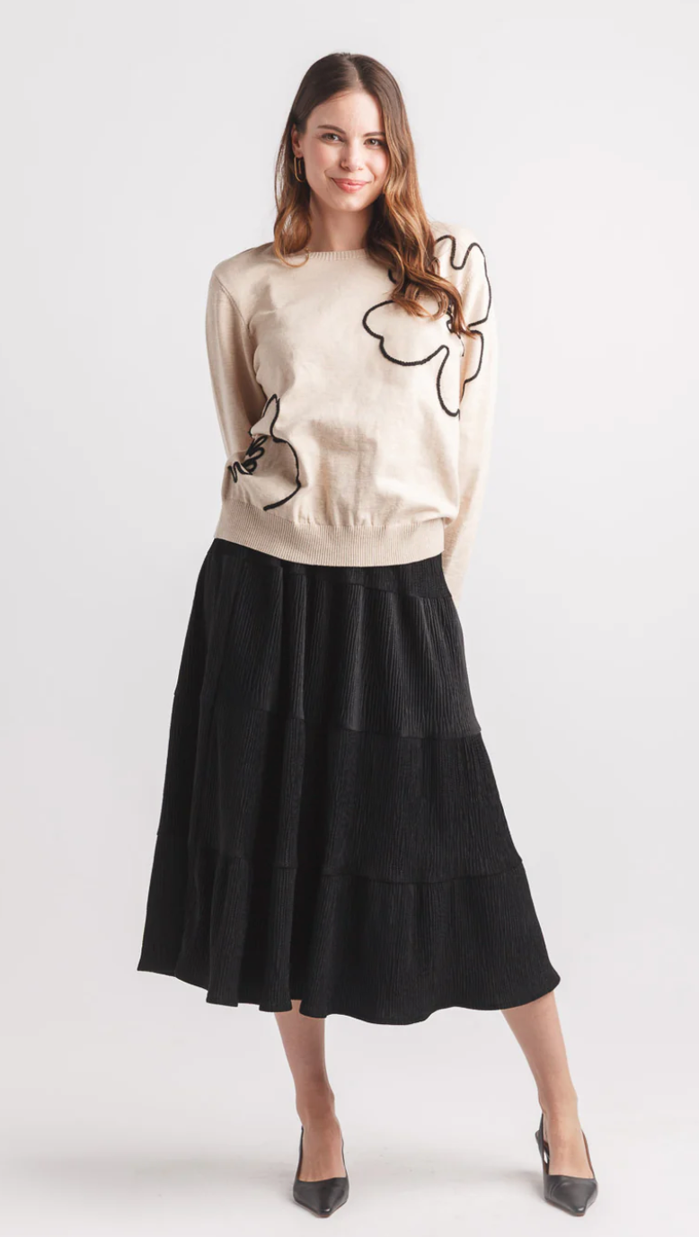 Velvet Tiered Skirt