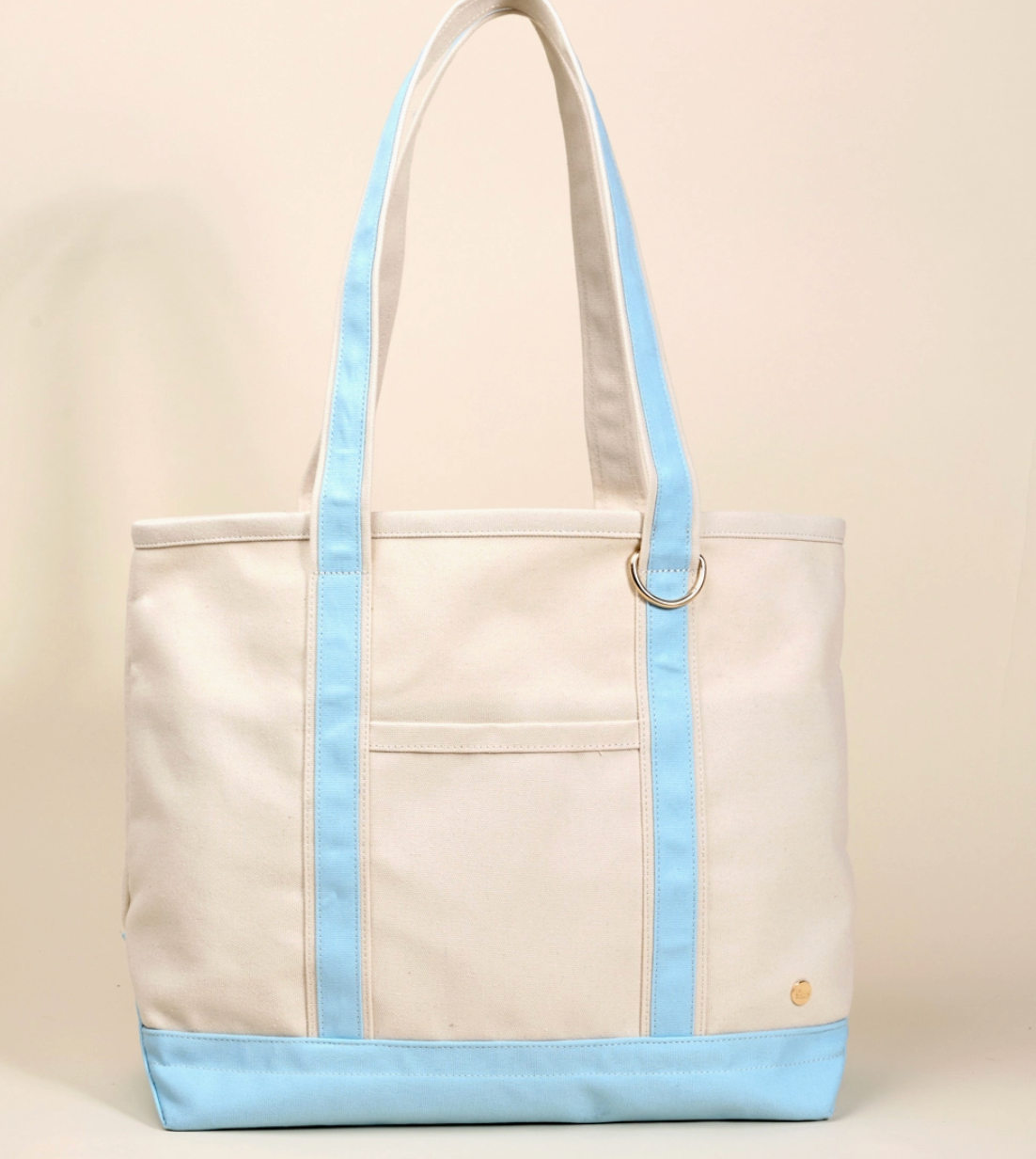 The Signature Canvas Tote Bag–Light Blue