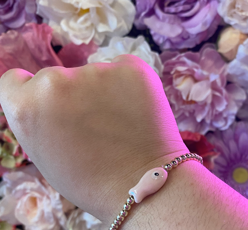 Coastal Fish gold beaded charm bracelets