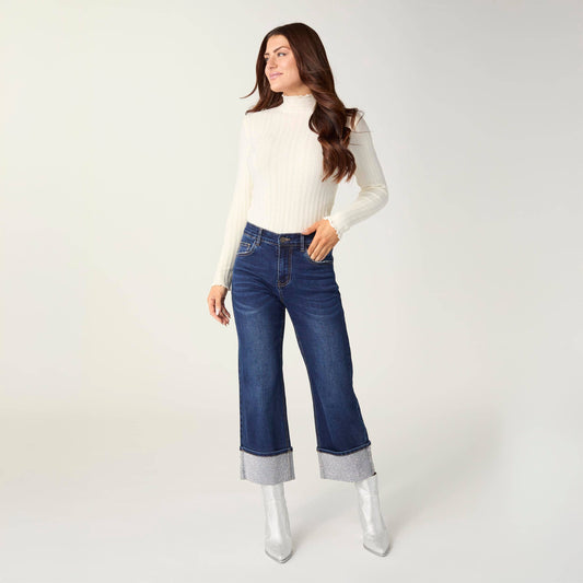 Omazing Rhinestone Cuff Jean