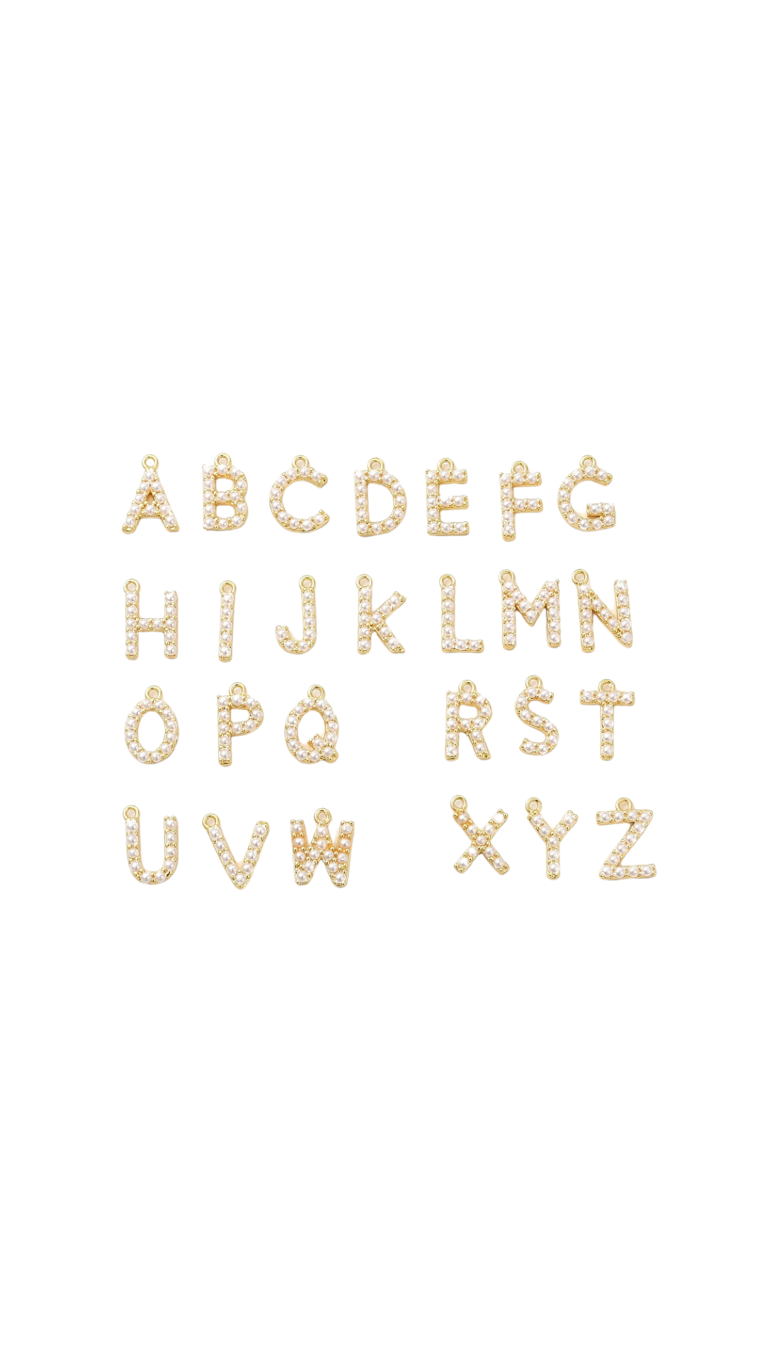 Gold Pearl Embellished Alphabet