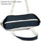 Ocean Sailboat Womens Embroidered Striped Tote Bag