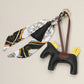 Faux Leather Horse Tassel Scarf Keychain / Bag Charm