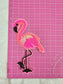 Sequin Pink Flamingo Iron On Patch