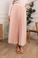 Solid satin pleated skirt