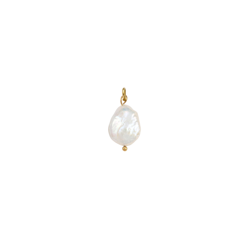 Gold Timeless Pearl Charm - Waterproof Stainless Steel