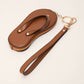 Faux Leather Flip-flop Mini Wristlet Keychain / Bag Charm