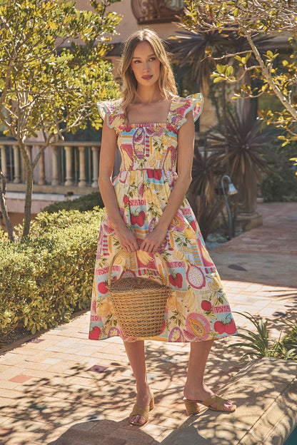 Urbina  Whimsical  Midi Dress