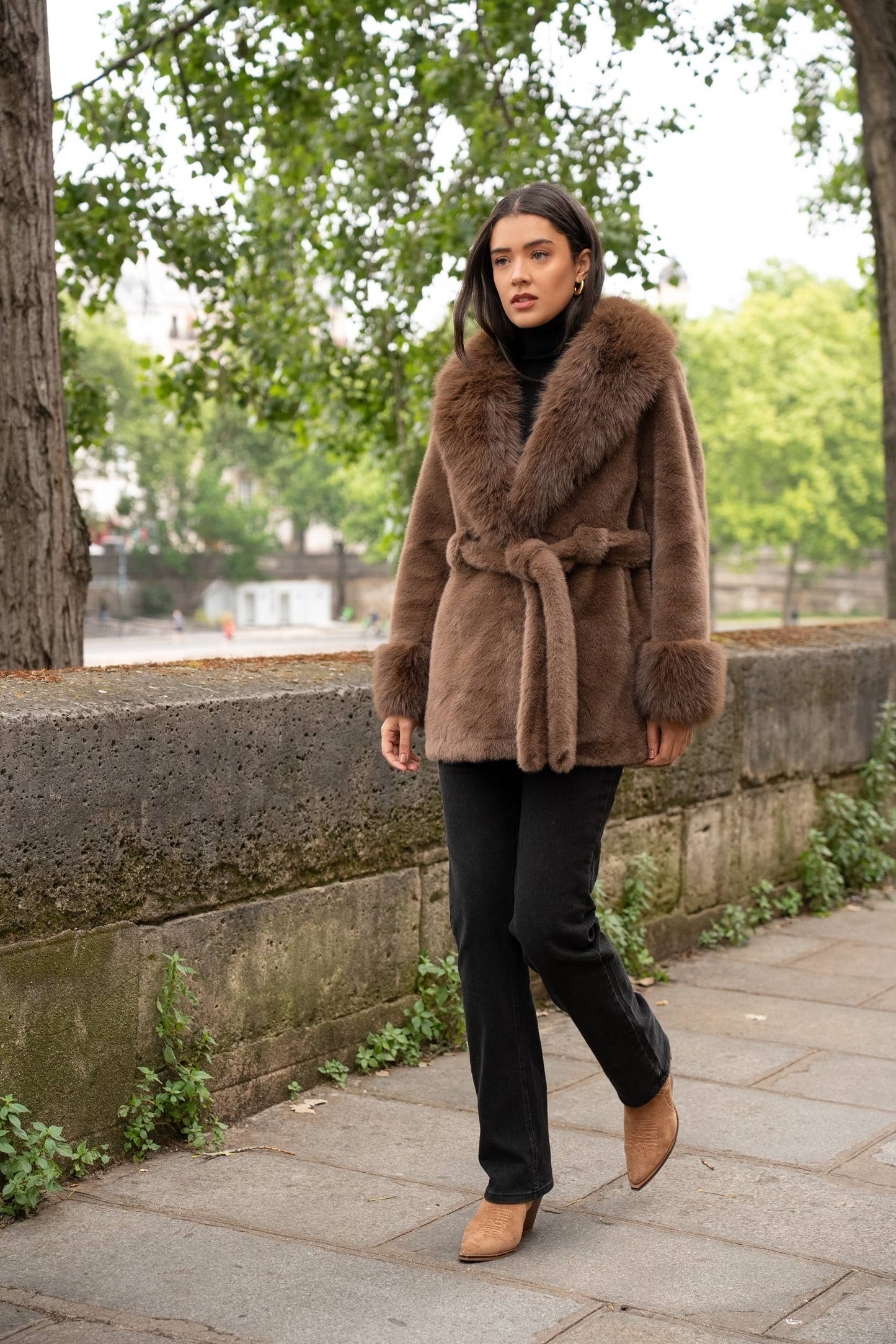 French Faux Fur Coat