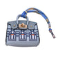 House Printed Faux Leather Elegant and Stylish Mini Purse / Bag Charm