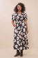 Size Inclusive: Floral Smocked Waist Slit Detail Dress