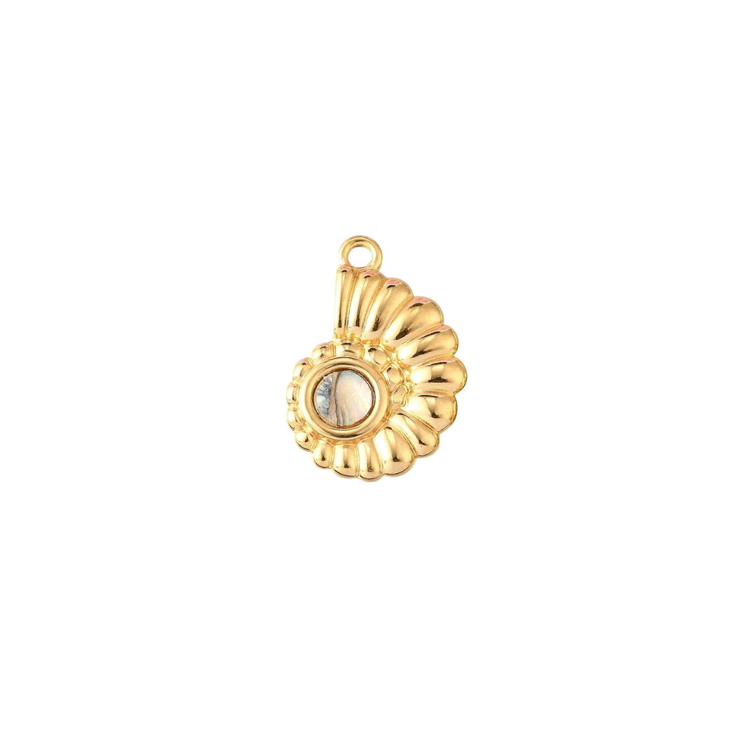 Gold Conch Shell Charm