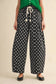 Polka Dot Pleated Barrel Pants - 3 Colors Available