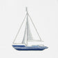 Ocean Sailboat Womens Embroidered Striped Tote Bag