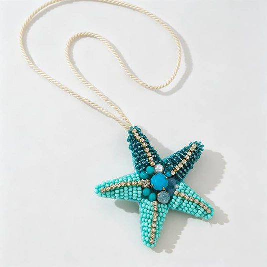 Beaded Starfish Bag Charm