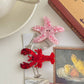 Adorable Lobster & Starfish Hair Clips, Marine Hair Accents