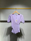Ribbed knit wrap T-shirt - 0590