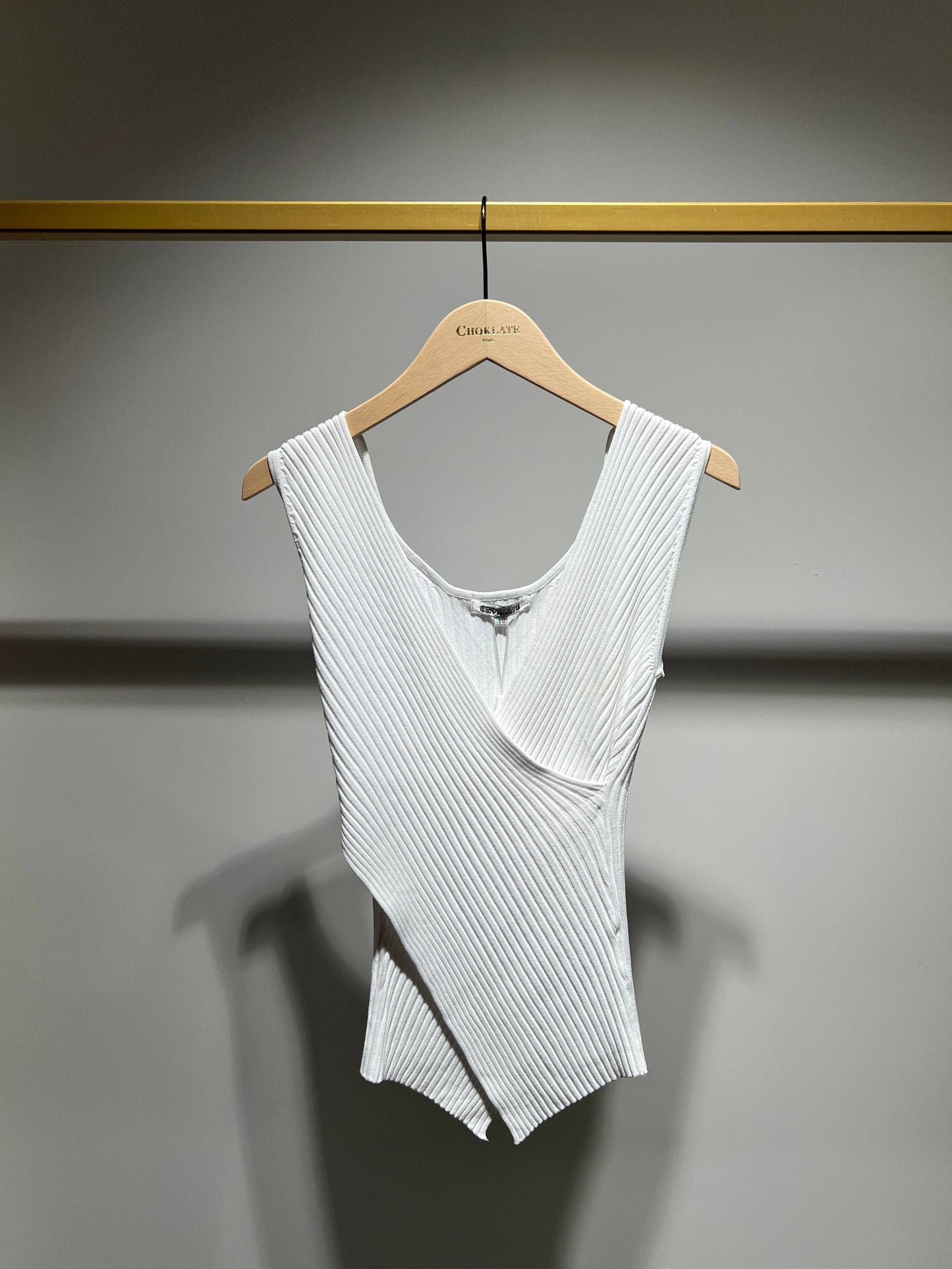 Ribbed knit wrap Sleeveless Tank