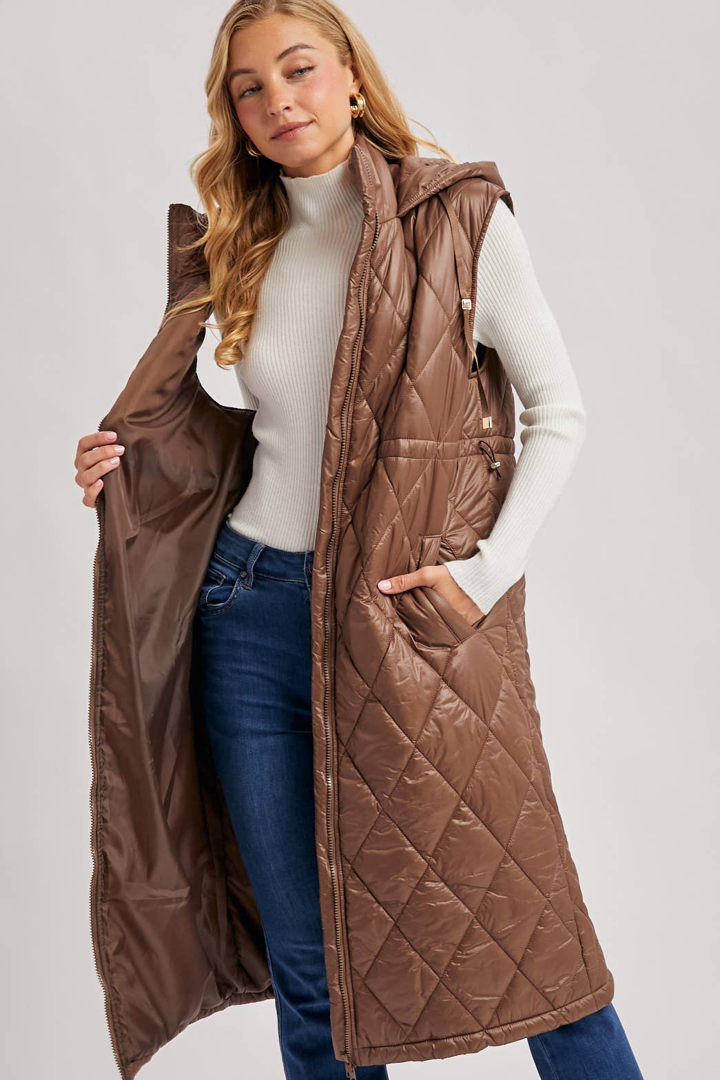 Diamond Quilted  Puffer Vest: 2 Colors