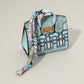House Printed Faux Leather Elegant and Stylish Mini Purse / Bag Charm